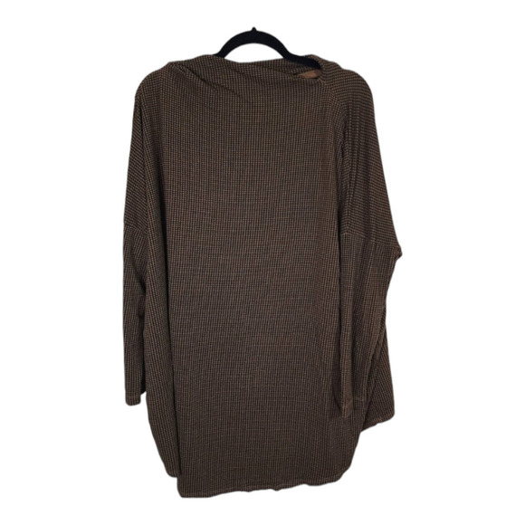 Bryn Walker Houndstooth Tunic size medium lagenlook brown earthy - Picture 4 of 9